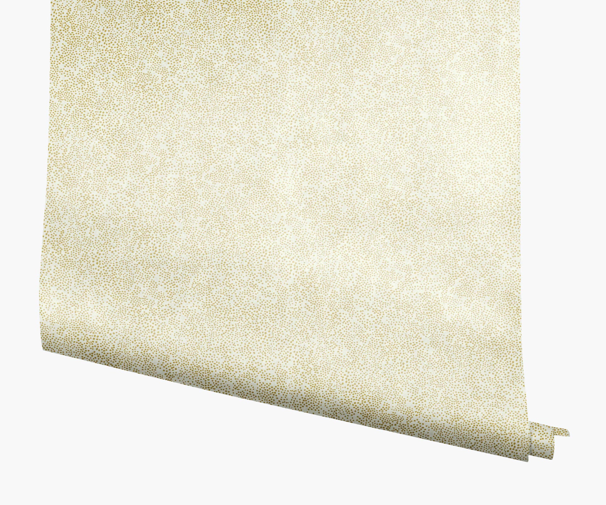 Champagne Dots Wallpaper - Metallic Gold & White - Peel and Stick Wallpaper