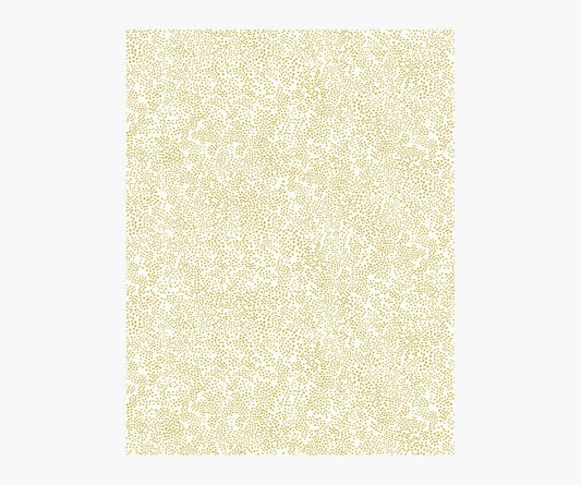 Champagne Dots Wallpaper Sample - Metallic Gold & White - Peel and Stick Wallpaper