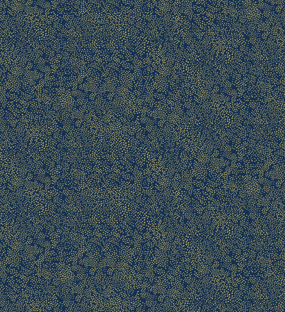 Champagne Dots Wallpaper - Metallic Gold & Navy