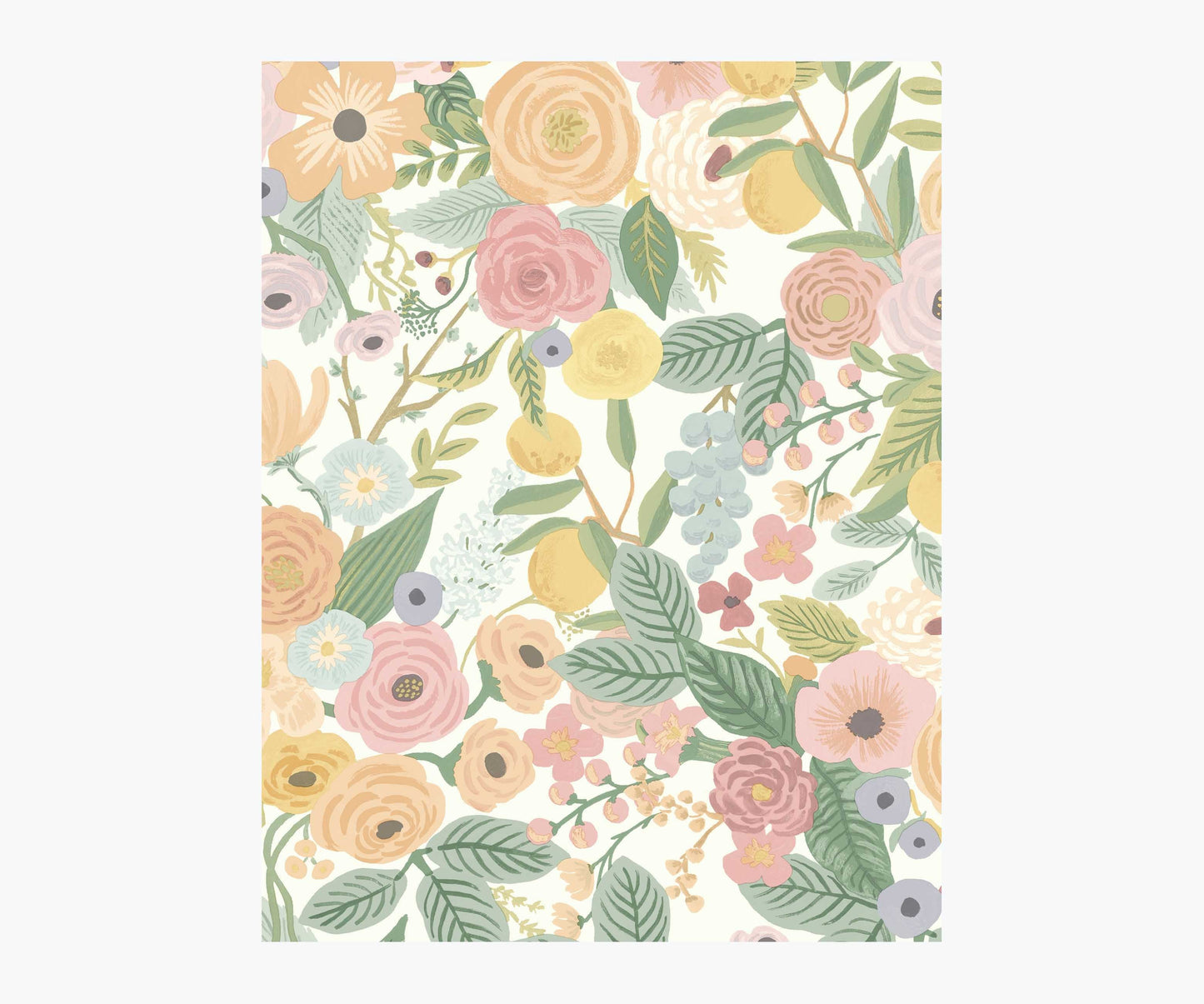 Garden Party Wallpaper Sample - Pastel Multi - Peel and Stick Wallpaper