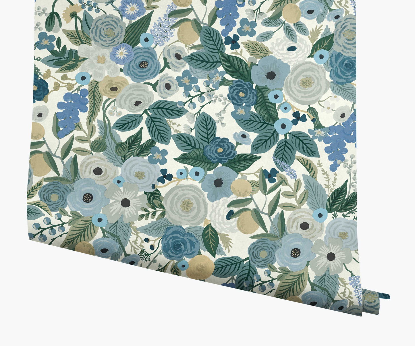 Garden Party Wallpaper - Indigo Multi - Peel and Stick Wallpaper