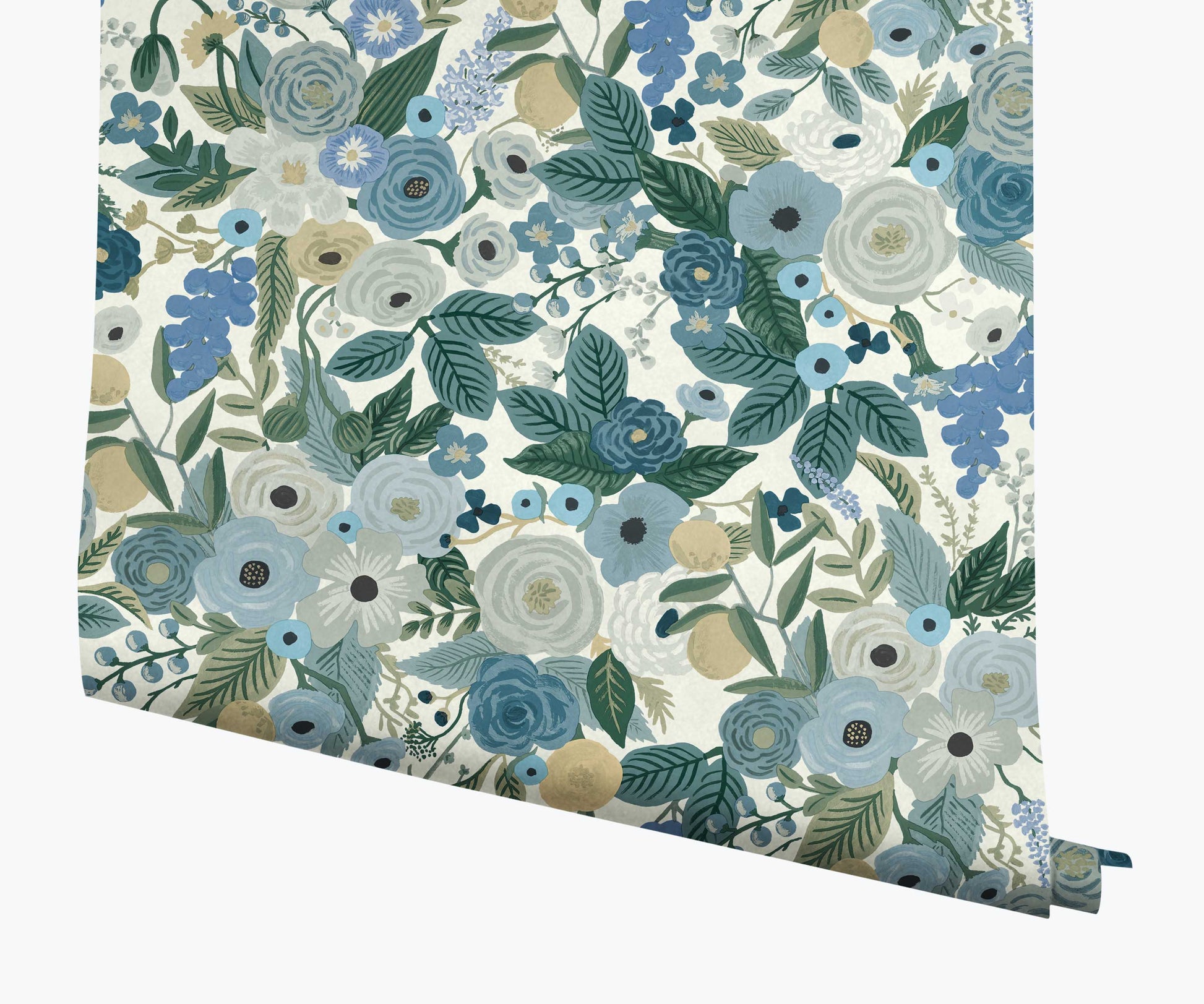 Garden Party Wallpaper - Indigo Multi - Peel and Stick Wallpaper