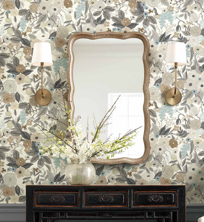 Garden Party Wallpaper - Linen Multi