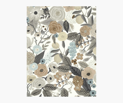 Garden Party Wallpaper Sample - Linen Multi - Peel and Stick Wallpaper