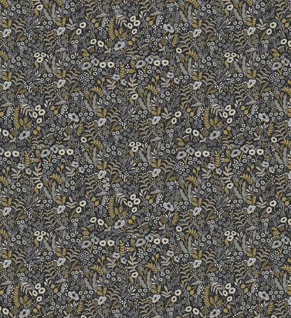 Tapestry Wallpaper - Black Linen