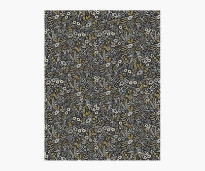 Tapestry Wallpaper Sample - Black Linen - Peel and Stick Wallpaper