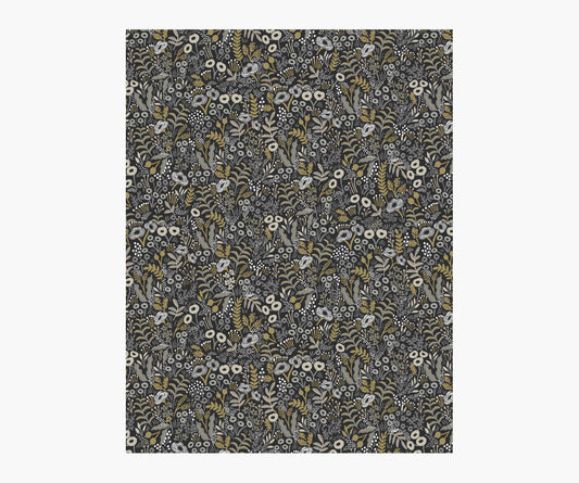Tapestry Wallpaper Sample - Black Linen - Peel and Stick Wallpaper
