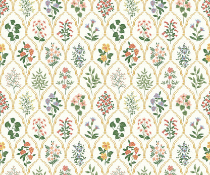 Hawthorne Wallpaper - Rose Multi
