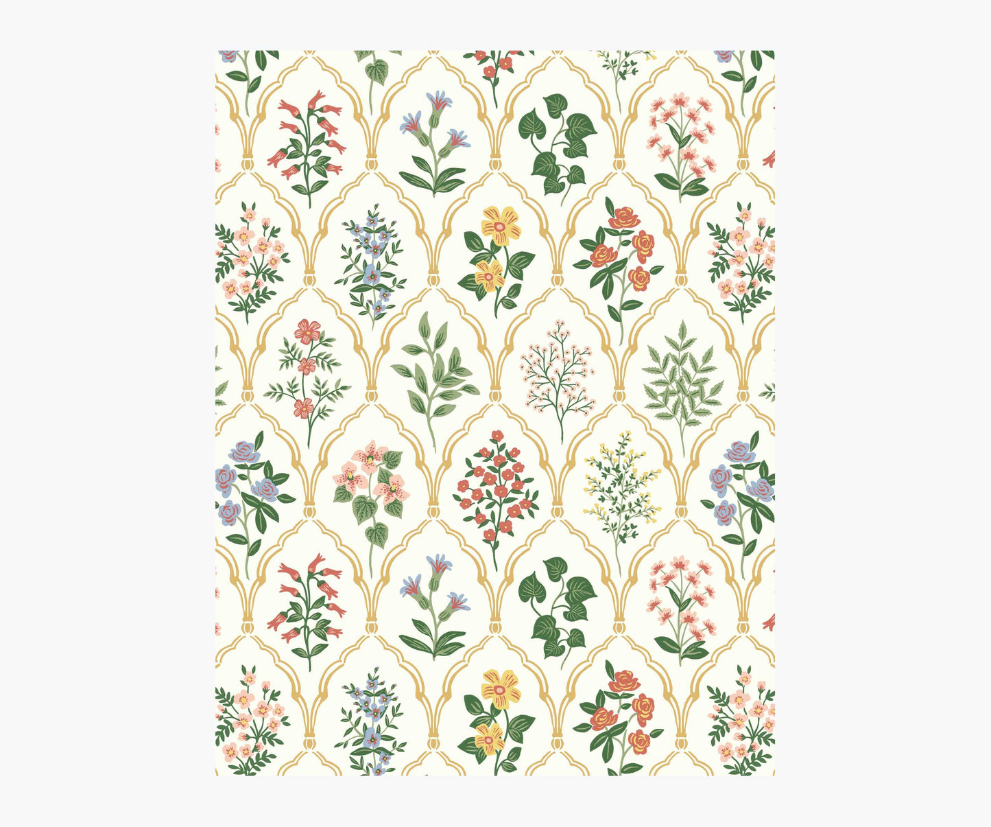 Hawthorne Wallpaper Sample - Rose Multi - Peel and Stick Wallpaper