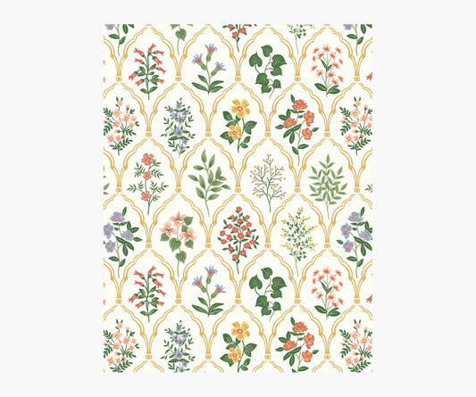 Hawthorne Wallpaper Sample - Rose Multi - Peel and Stick Wallpaper