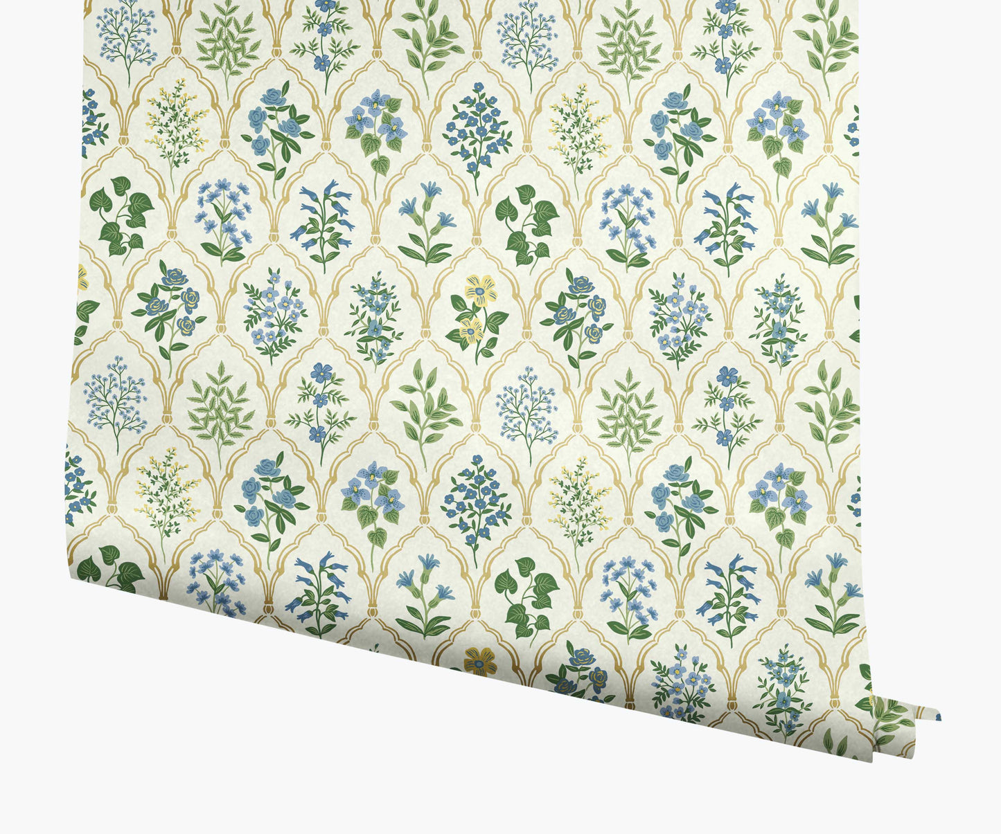 Hawthorne Wallpaper - Blue & Green - Peel and Stick Wallpaper