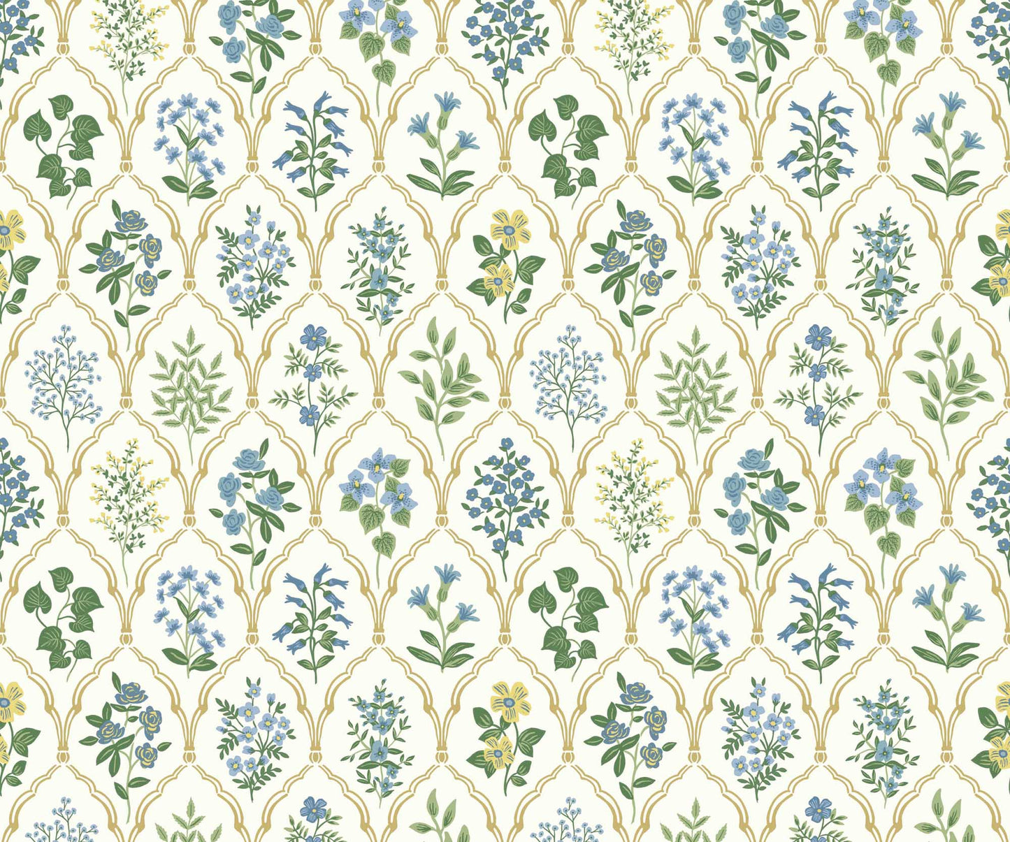 Hawthorne Wallpaper - Blue & Green