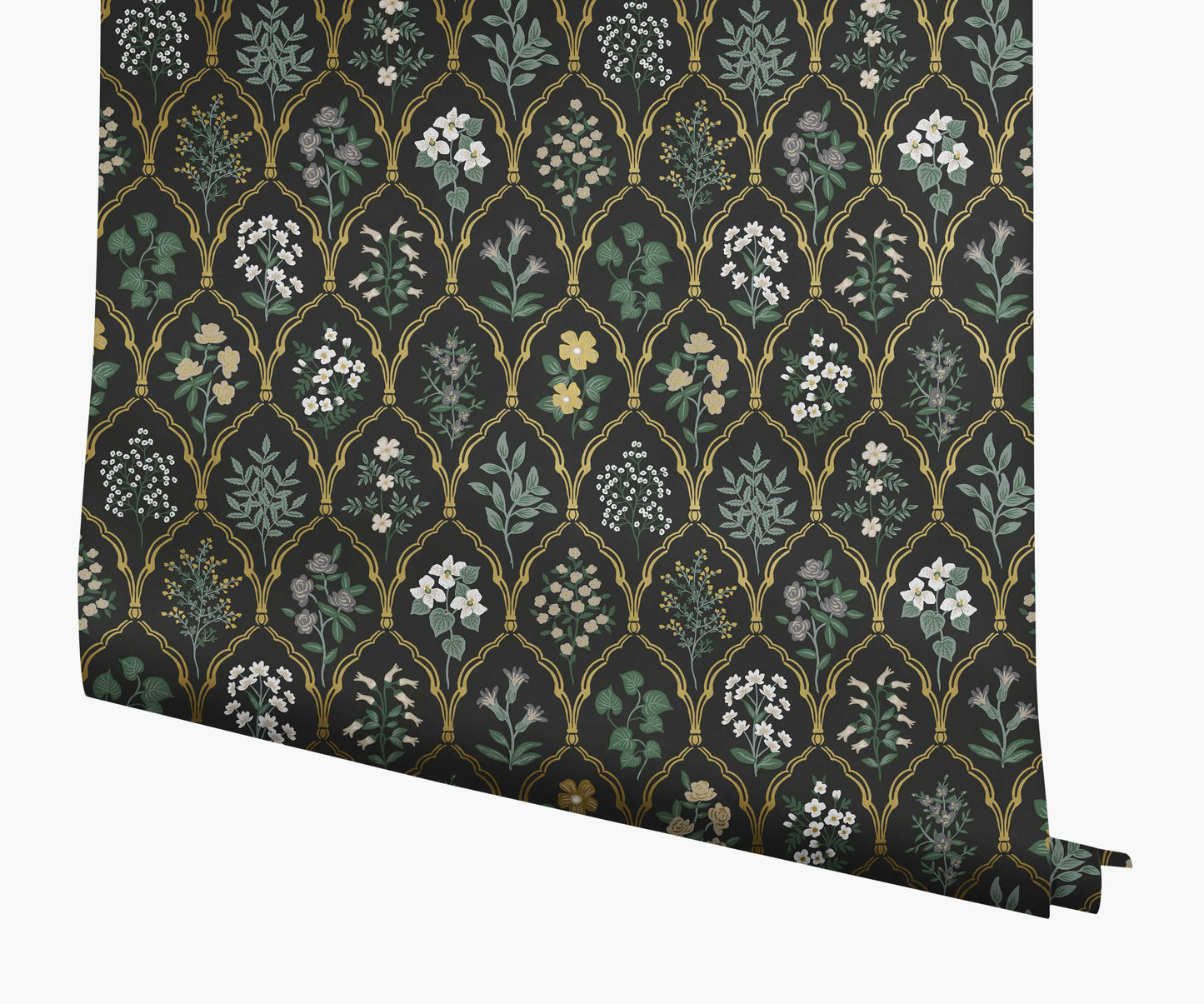 Hawthorne Wallpaper - Black Linen - Peel and Stick Wallpaper
