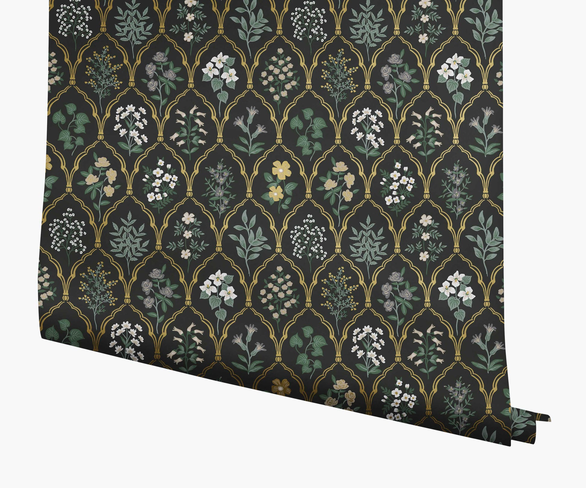 Hawthorne Wallpaper - Black Linen - Peel and Stick Wallpaper