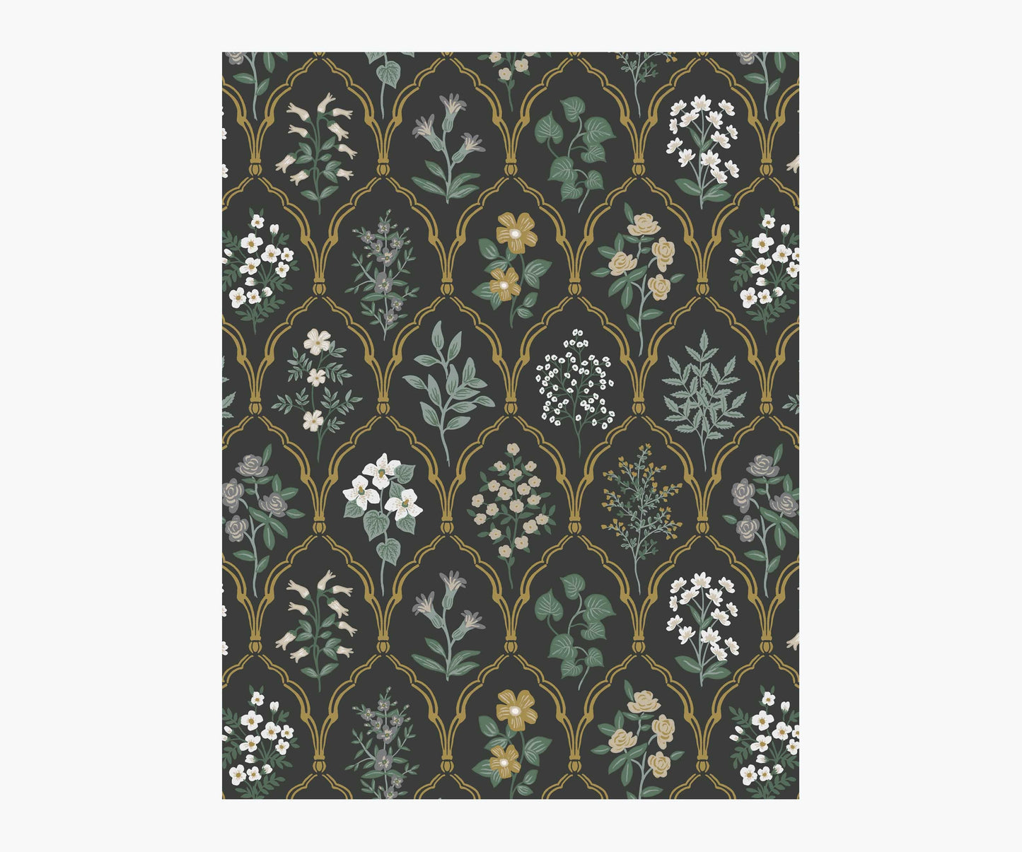 Hawthorne Wallpaper Sample - Black Linen - Peel and Stick Wallpaper
