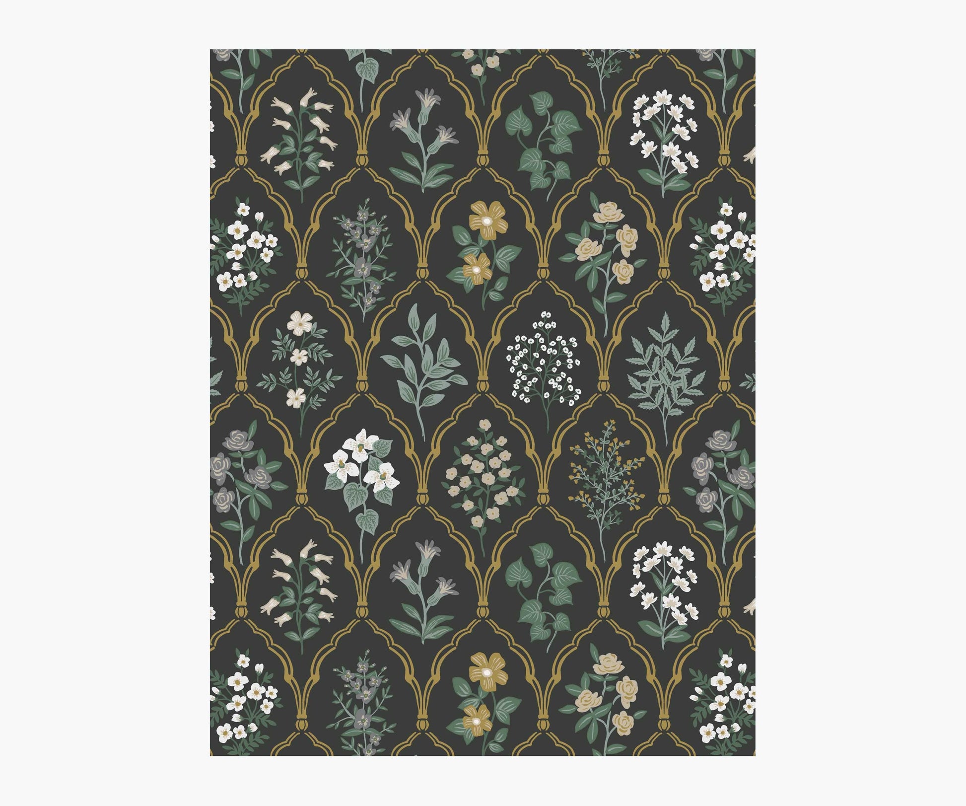 Hawthorne Wallpaper Sample - Black Linen - Peel and Stick Wallpaper