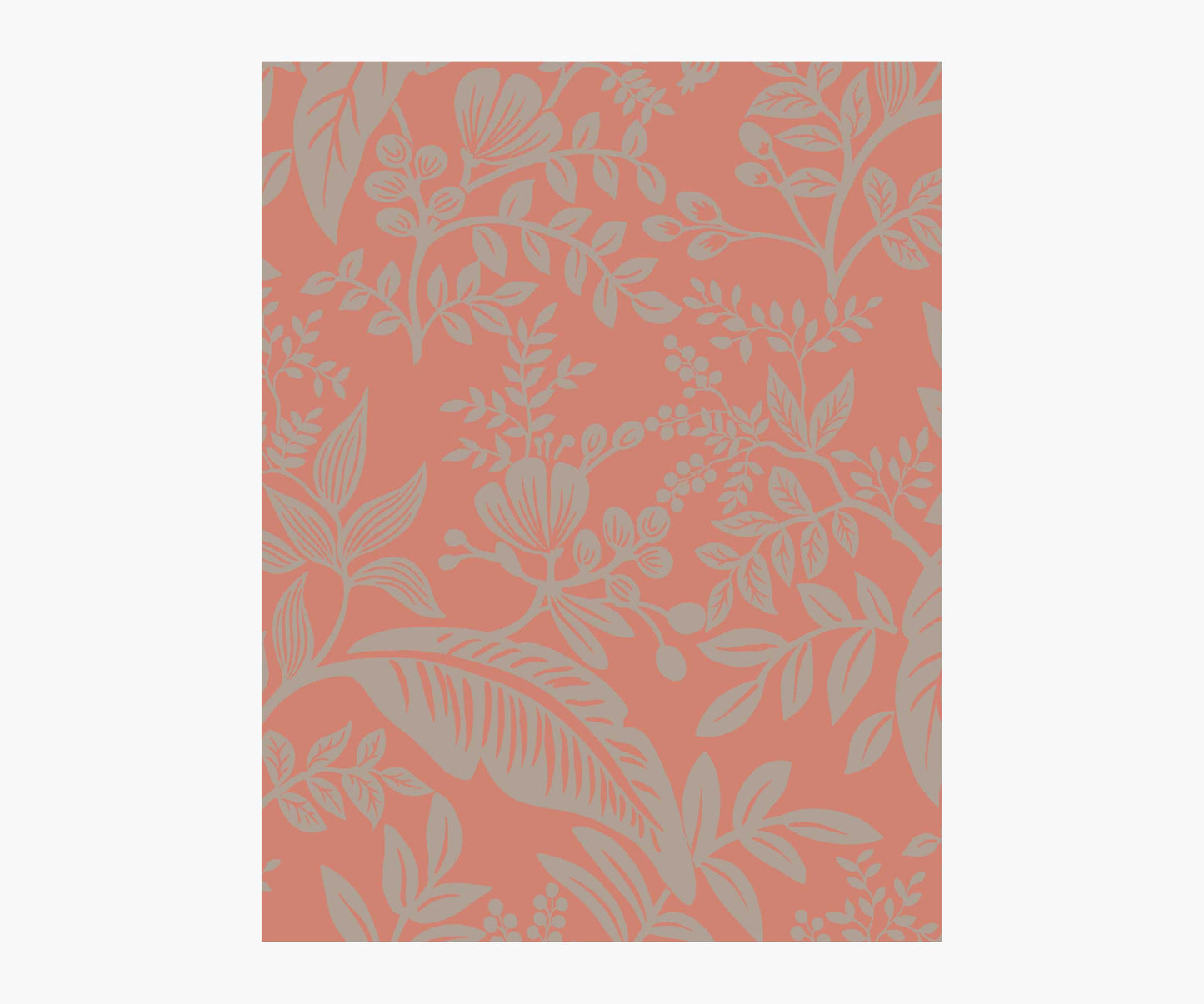 Canopy Wallpaper Sample - Rose & Metallic Silver - Peel and Stick Wallpaper