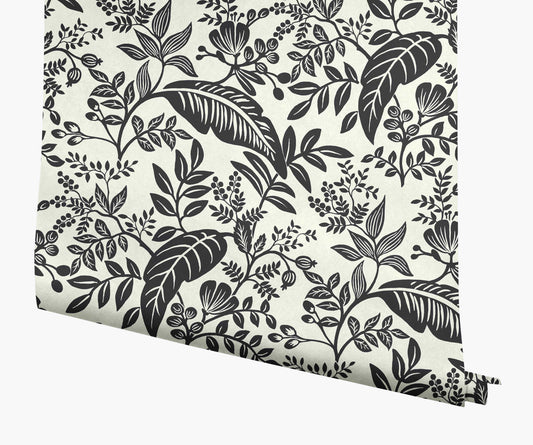 Canopy Wallpaper - Black & White - Peel and Stick Wallpaper