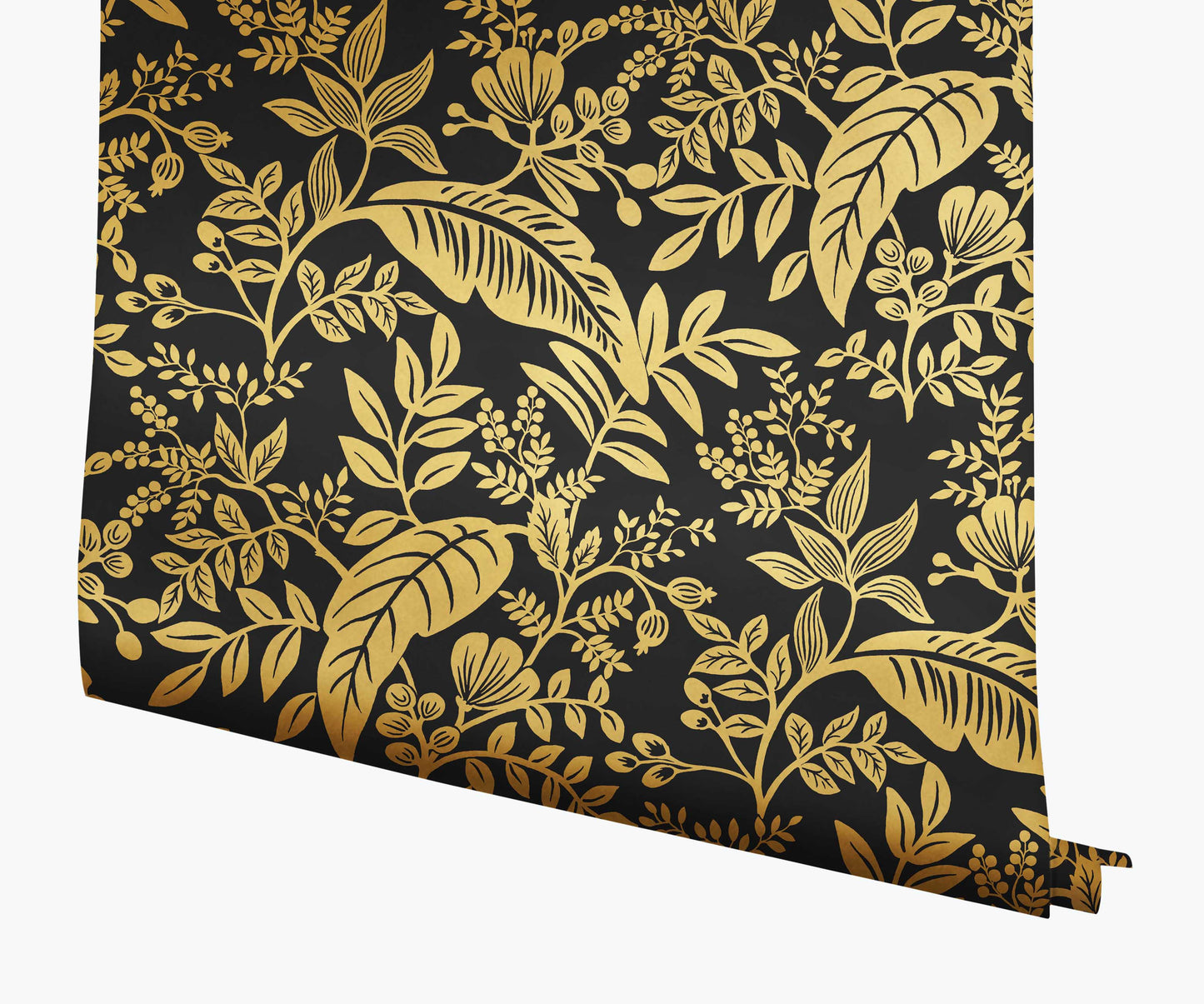 Canopy Wallpaper - Metallic Gold & Black - Peel and Stick Wallpaper