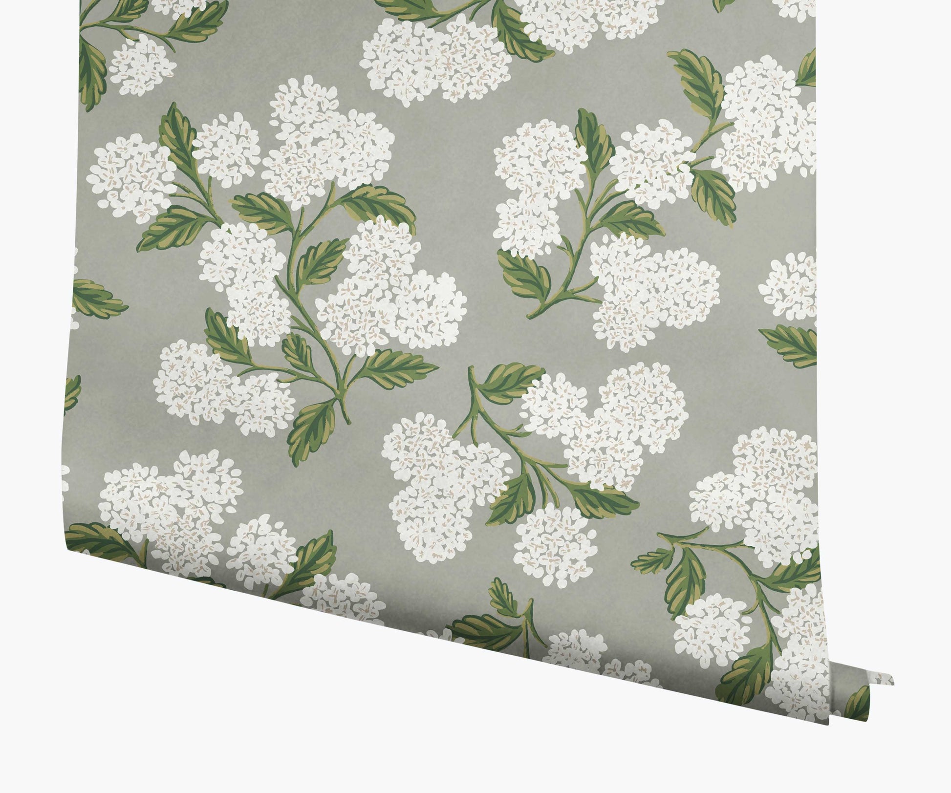 Hydrangea Wallpaper - Grey - Peel and Stick Wallpaper