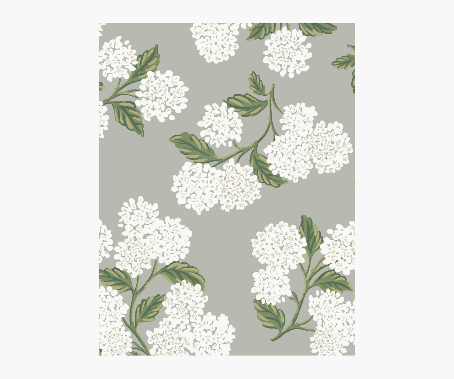 Hydrangea Wallpaper Sample - Grey - Peel and Stick Wallpaper