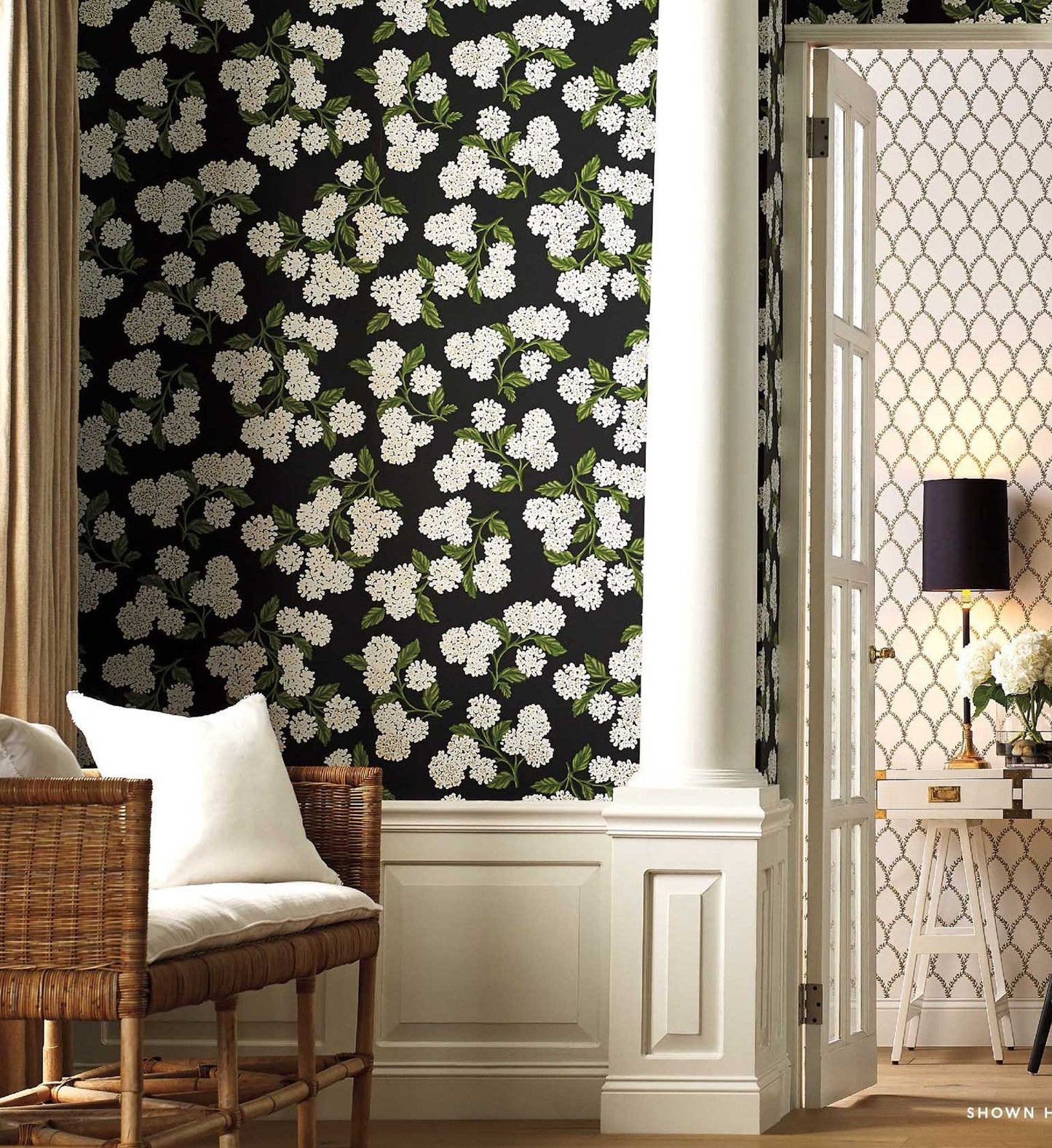 Hydrangea Wallpaper - Grey