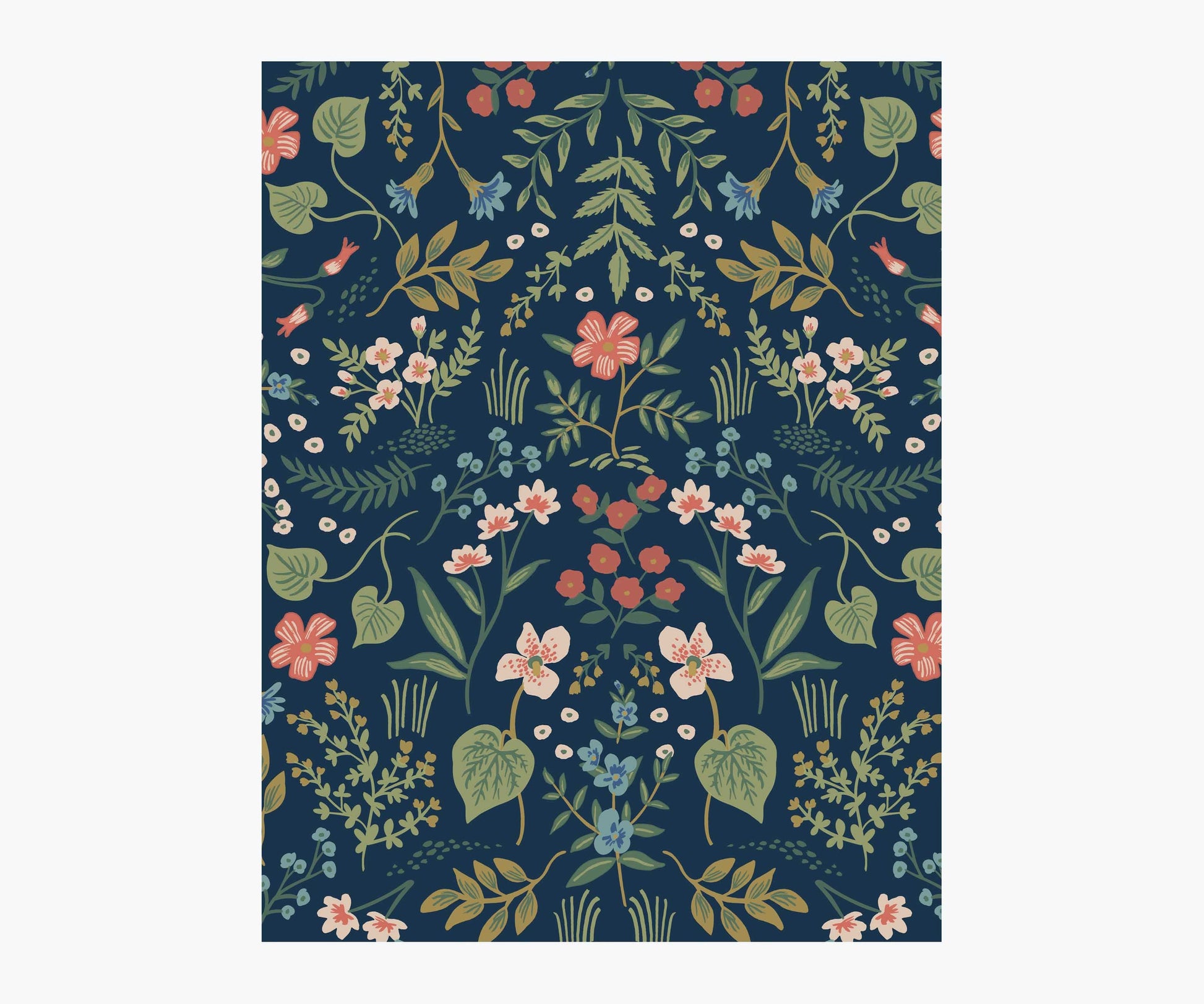 Wildwood Wallpaper Sample - Navy - Peel and Stick Wallpaper
