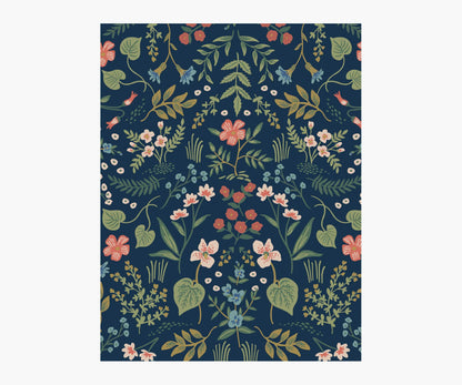 Wildwood Wallpaper Sample - Navy - Peel and Stick Wallpaper