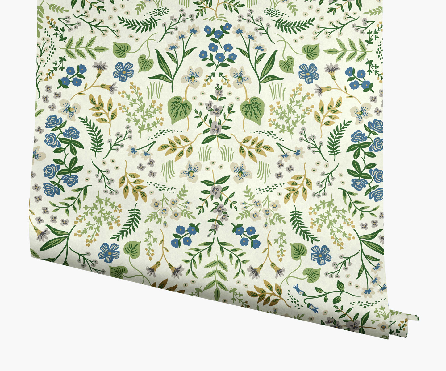 Wildwood Wallpaper - Blue & Green - Peel and Stick Wallpaper