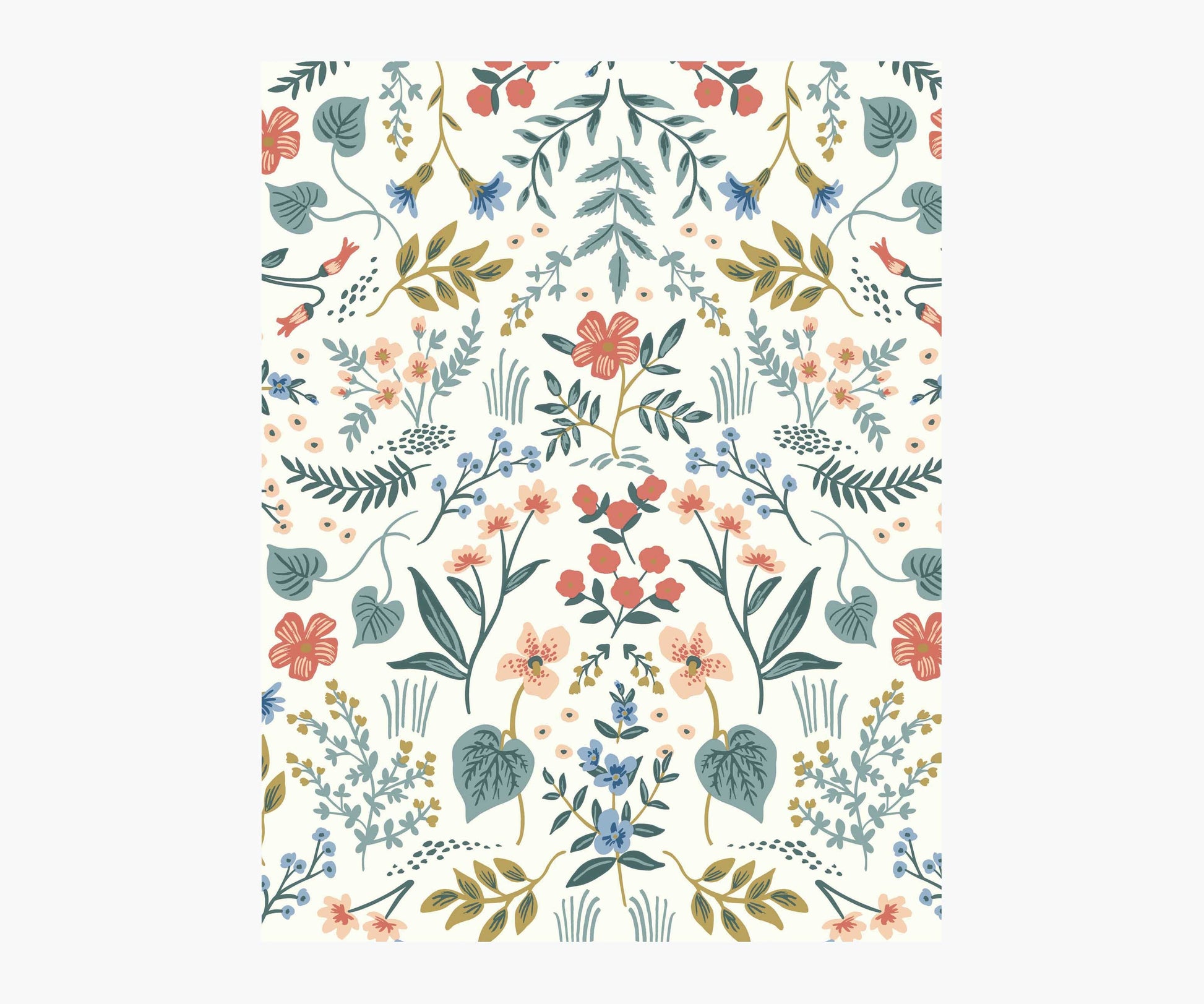 Wildwood Wallpaper Sample - Rose Multi - Peel and Stick Wallpaper