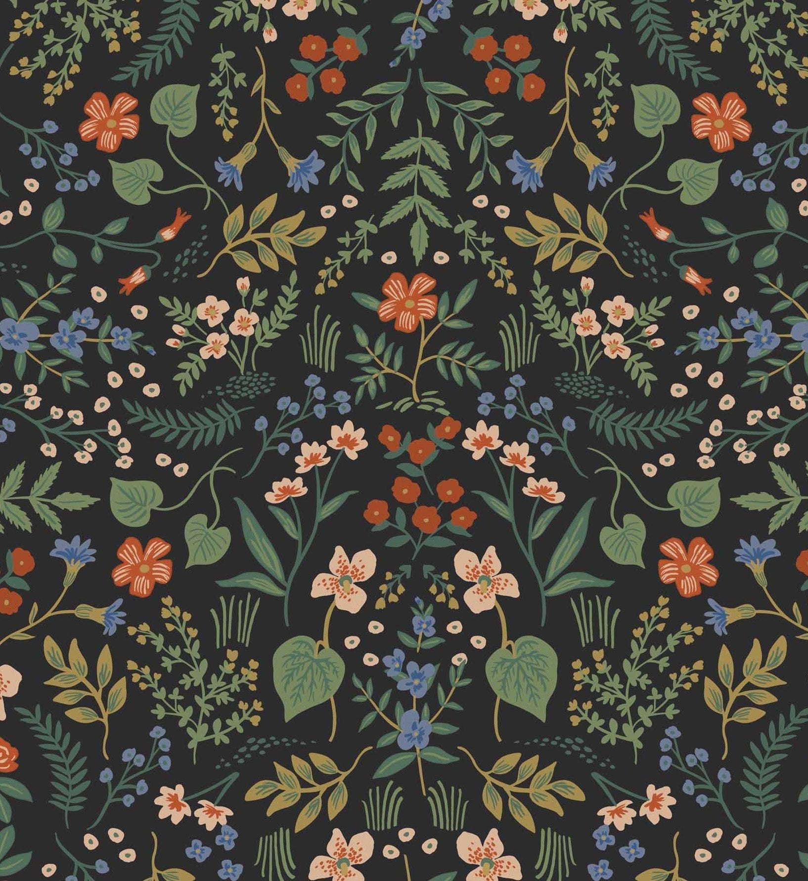 Wildwood Wallpaper - Black Multi