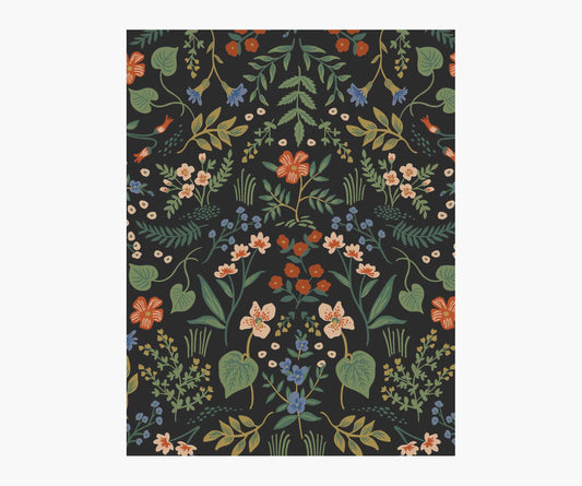 Wildwood Wallpaper Sample - Black Multi - Peel and Stick Wallpaper