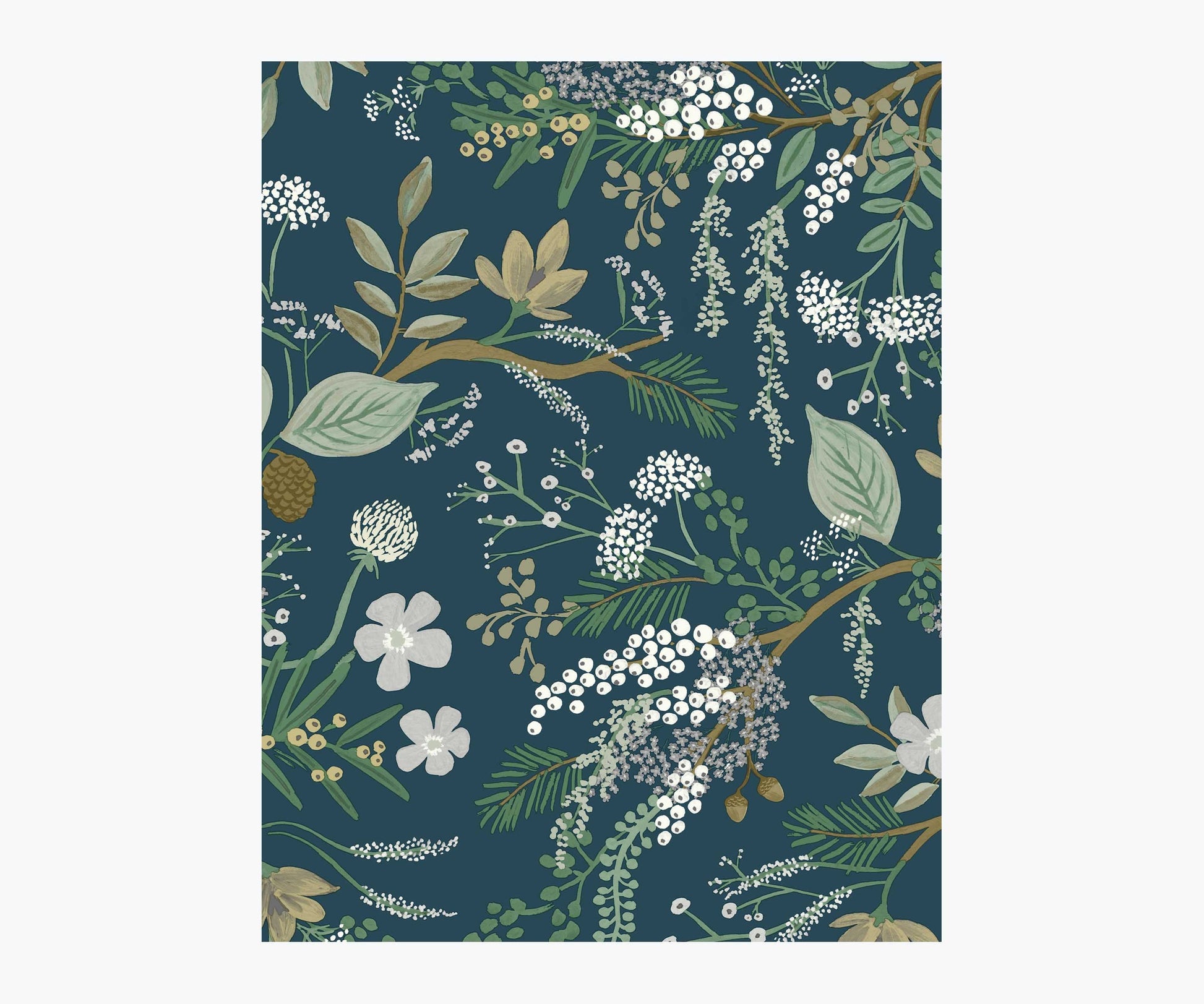 Juniper Forest Wallpaper Sample - Evergreen - Peel and Stick Wallpaper