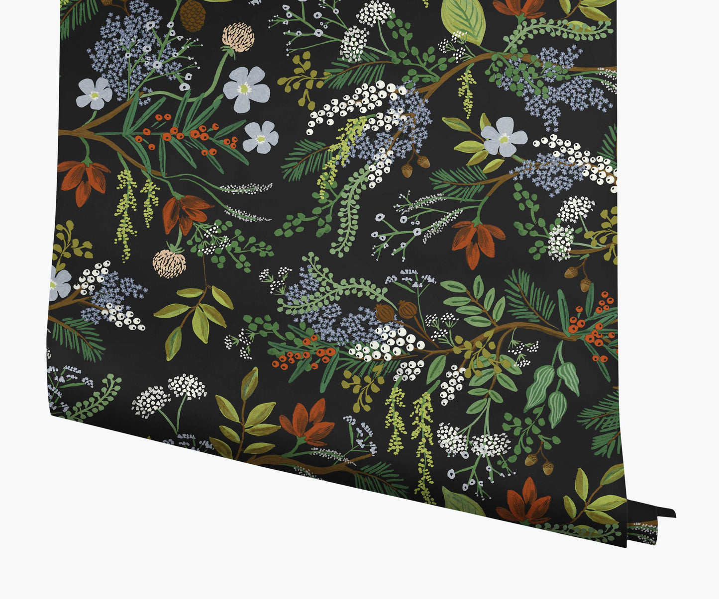 Juniper Forest Wallpaper - Black - Peel and Stick Wallpaper