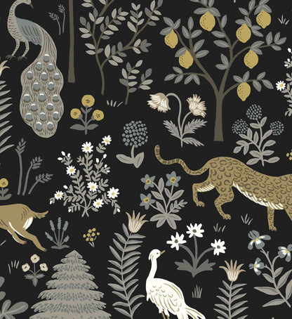 Menagerie Wallpaper - Black