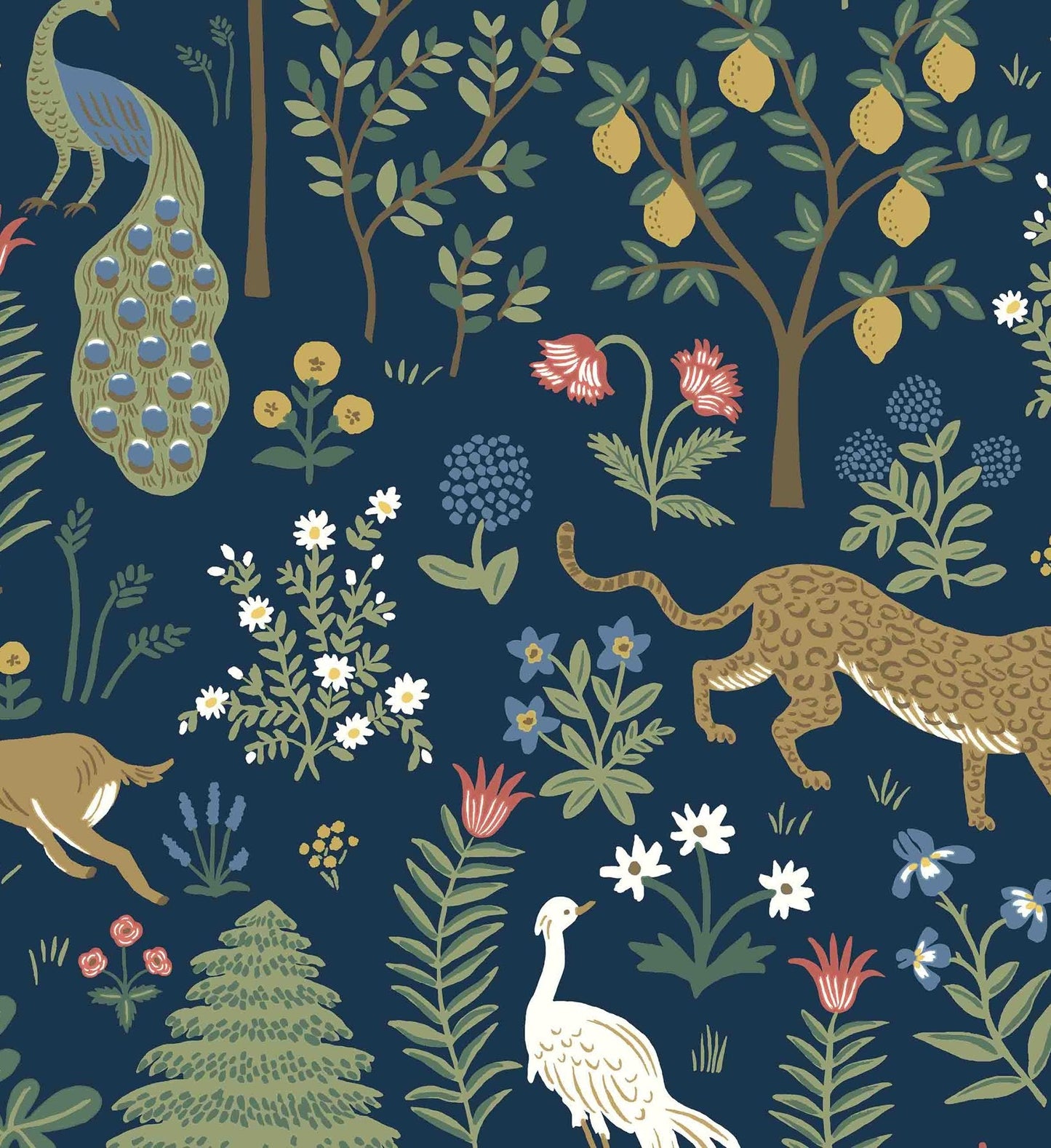 Menagerie Wallpaper - Navy