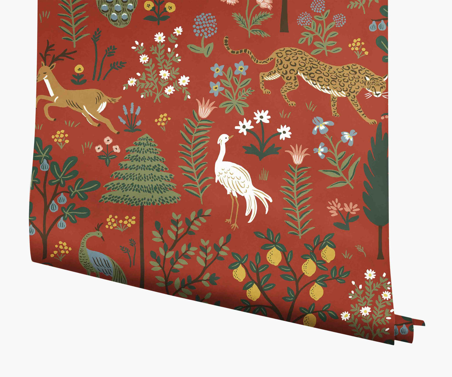 Menagerie Wallpaper - Rust - Peel and Stick Wallpaper