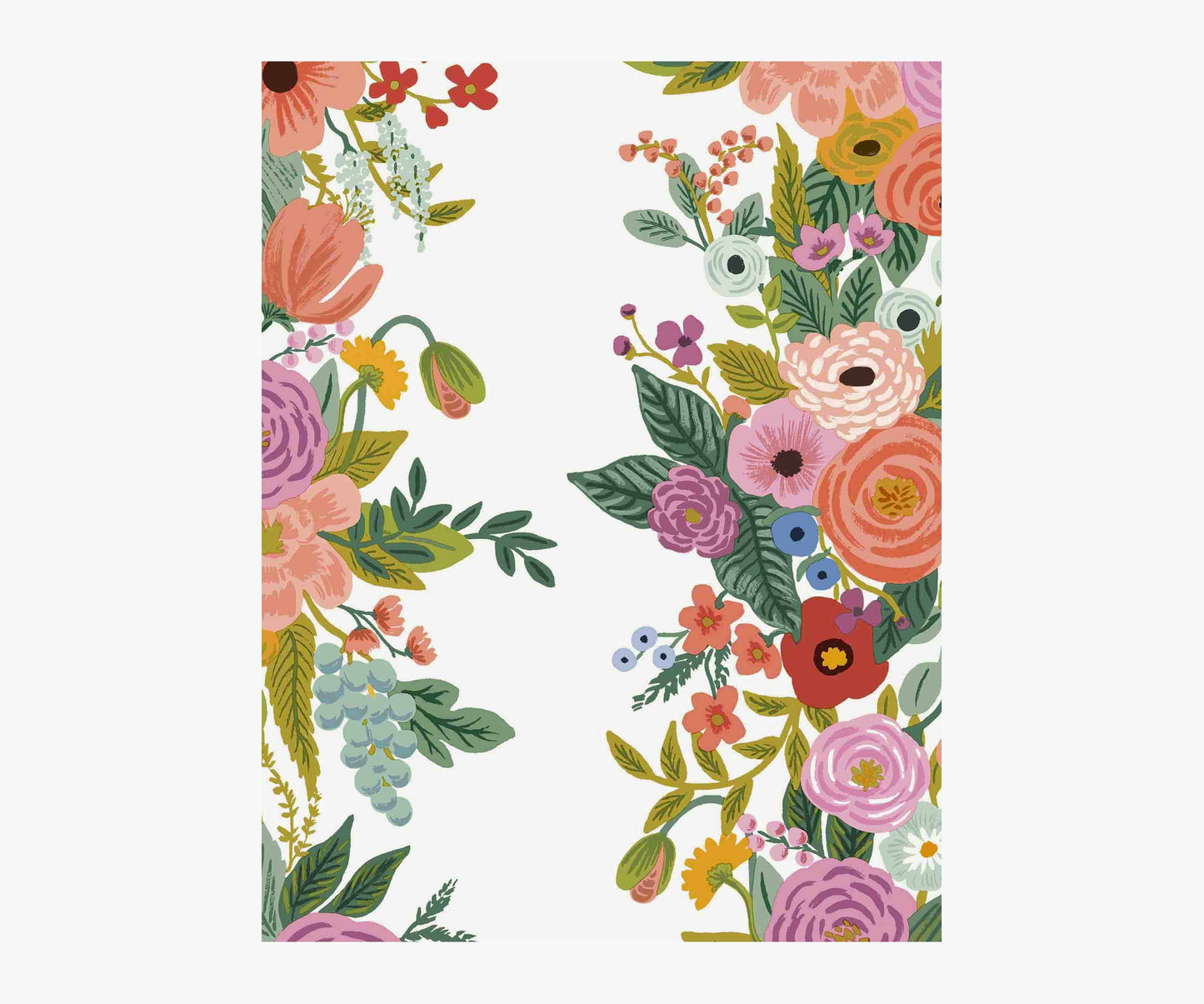 Garden Party Trellis Wallpaper Sample - Rose Multi - Peel and Stick Wallpaper