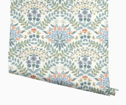 Bramble Wallpaper - White - Peel and Stick Wallpaper