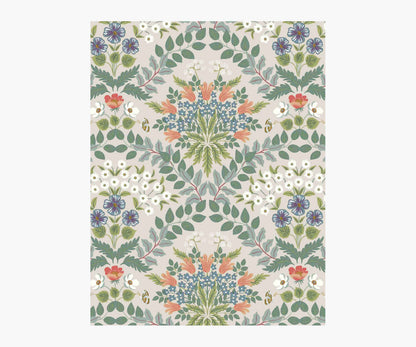 Bramble Wallpaper Sample - Cream - Peel and Stick Wallpaper