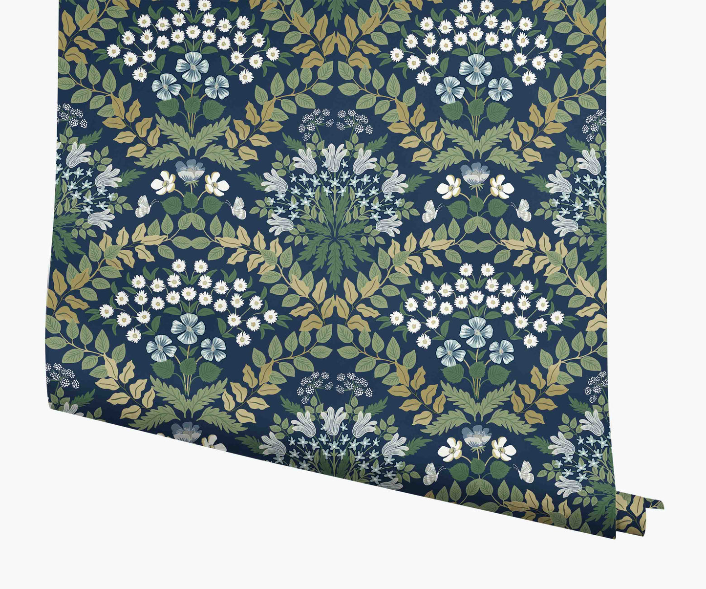 Bramble Wallpaper - Navy - Peel and Stick Wallpaper
