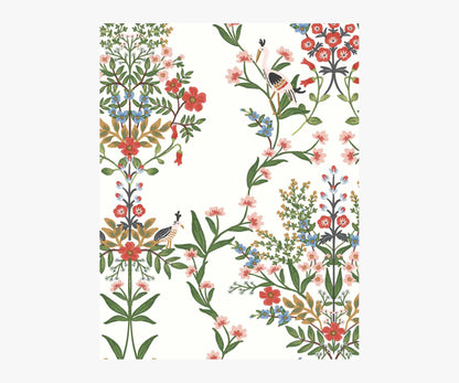 Luxembourg Wallpaper Sample - White Multi - Peel and Stick Wallpaper