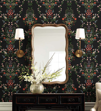 Luxembourg Wallpaper - Black Multi