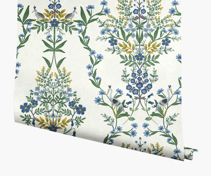 Luxembourg Wallpaper - Indigo - Peel and Stick Wallpaper