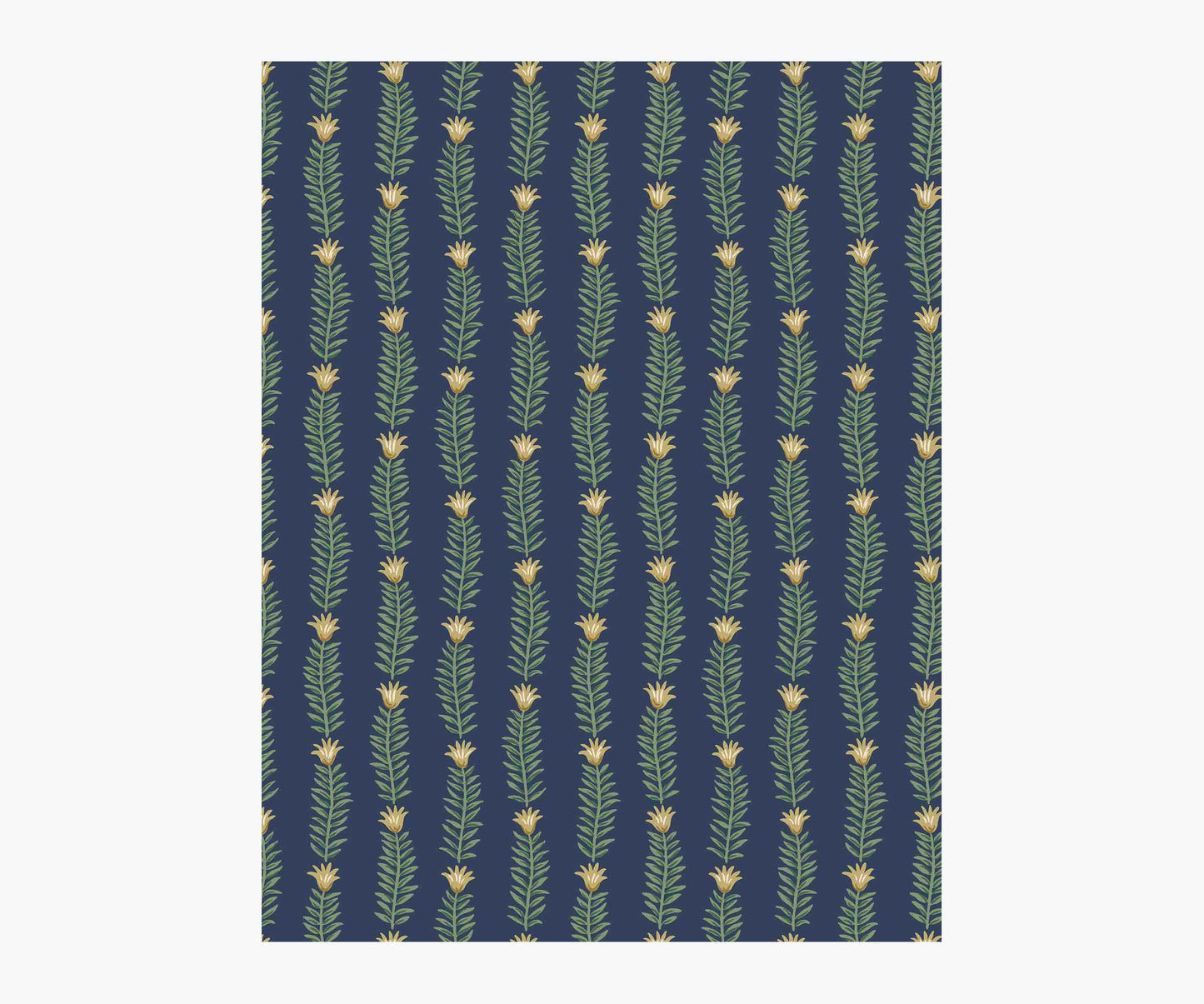 Eden Wallpaper Sample - Navy - Peel and Stick Wallpaper