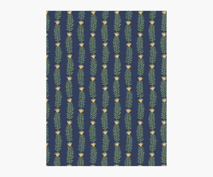 Eden Wallpaper Sample - Navy - Peel and Stick Wallpaper