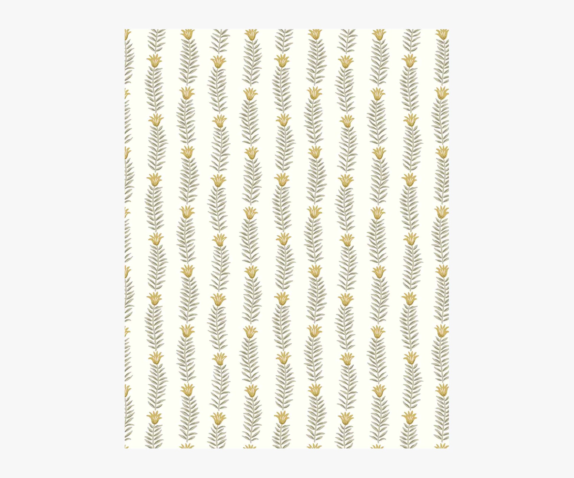 Eden Wallpaper Sample - White & Metallic Gold - Peel and Stick Wallpaper