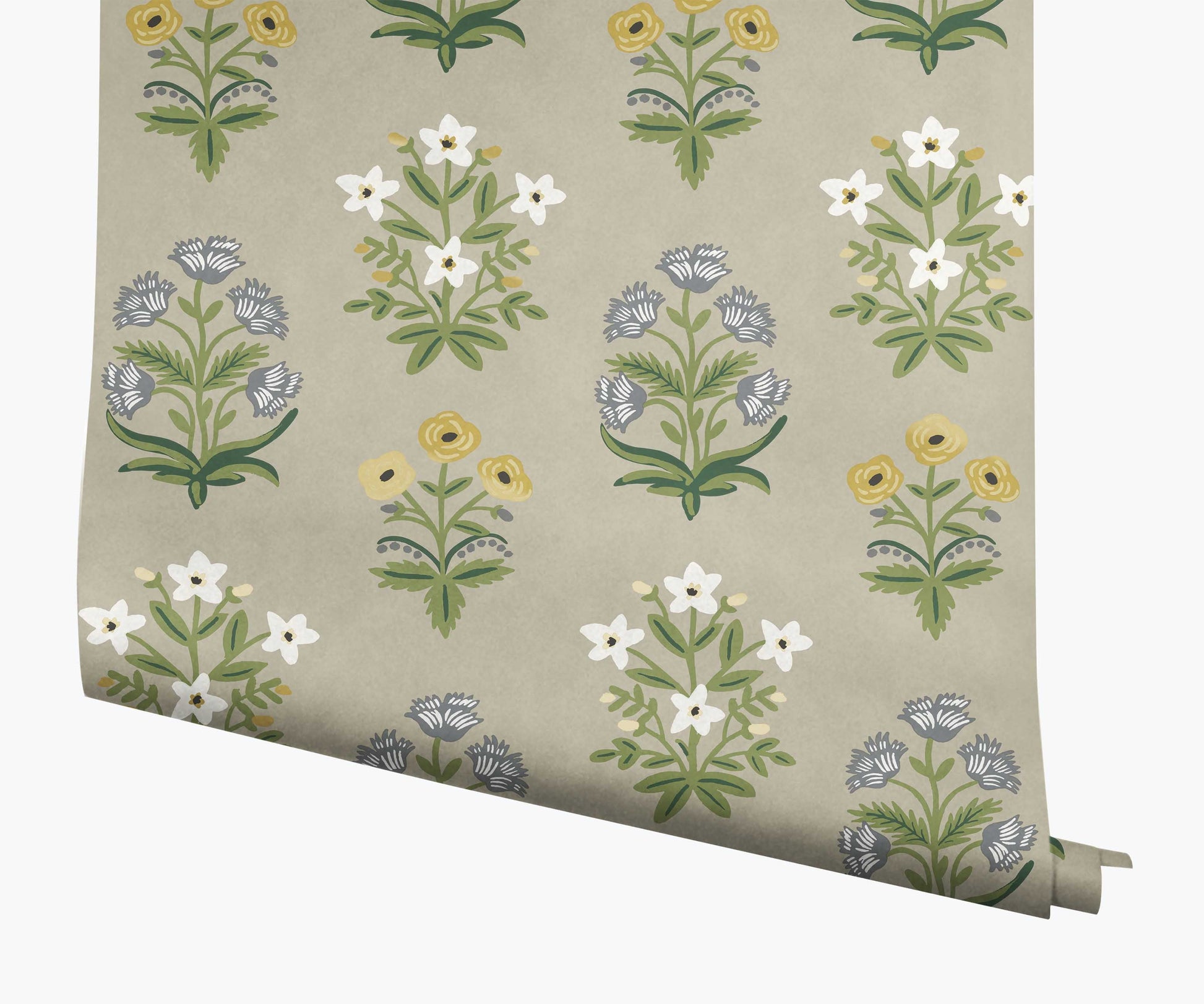 Mughal Rose Wallpaper - Linen - Porcelain Coffee Mug