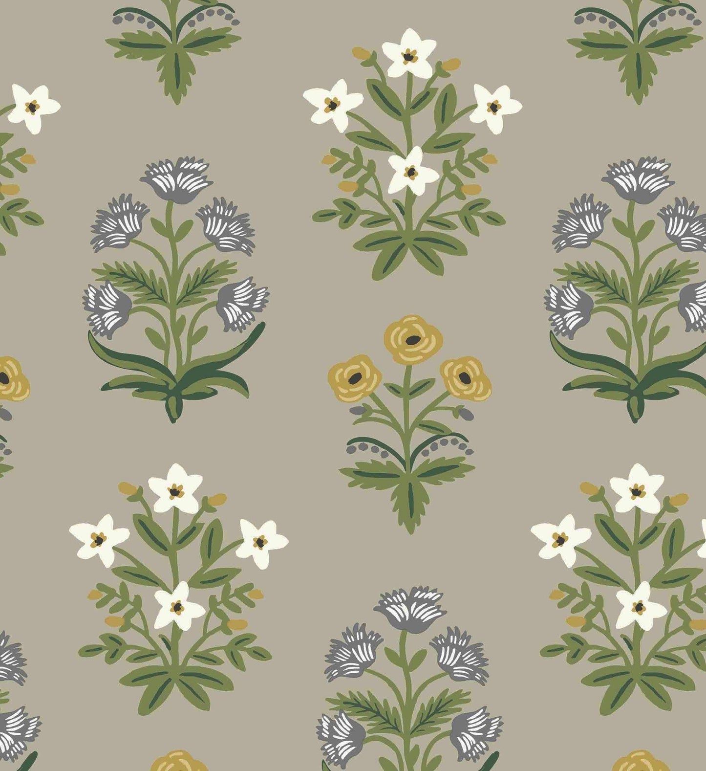 Mughal Rose Wallpaper - Linen