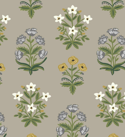 Mughal Rose Wallpaper - Linen
